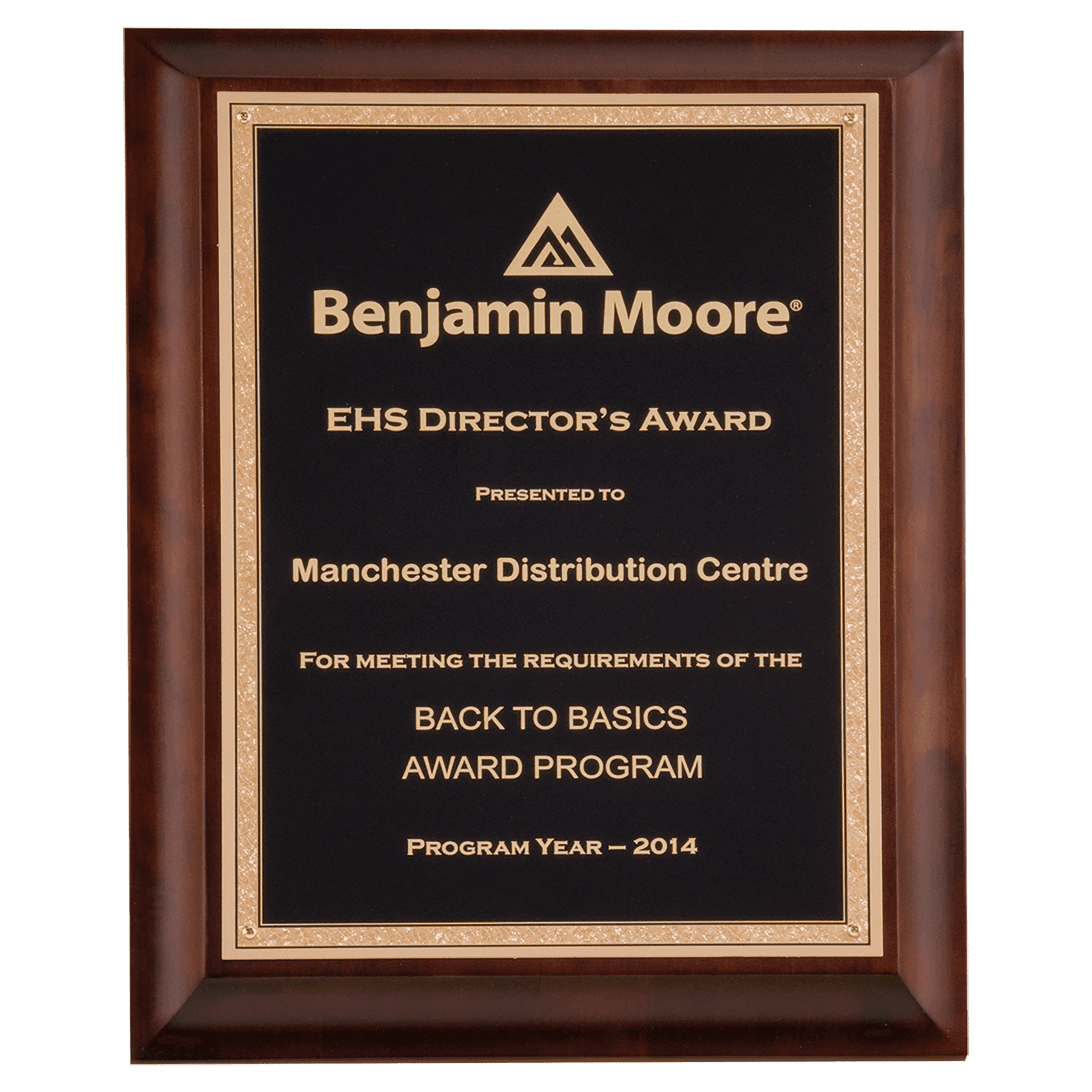 Cherry Finish Plaque with Black Gold 2 8" x 10" Hand Rubbed Florentine Border LaserFX Plate